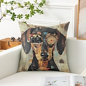 levne zvířecí styl-1 ks Polyester Polštářový potah, Zvíře Retro Jednoduchý Na běžné nošení Obdélníkový Tradiční Klasický