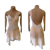 economico Abiti da Pattinaggio Artistico-Vestito da pattinaggio artistico Per donna Da ragazza Pattinaggio sul ghiaccio Vestiti Rosa Foro per pollice tintura sfumata Elevata elasticità Professionale Competizione Vestiti da pattinaggio sul