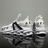 economico Scarpe da Corsa per Uomini-Per uomo Sneakers Tessitura Volante Confortevole Antiscivolo Mocassino Nero Bianco Giallo