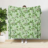 cheap Blankets &amp; Throws-Fresh Flower Pattern Super Soft  Throws Blanket, Novelty Flannel Throw Blankets Warm 3D Printed All Seasons  Gifts Big Blanket