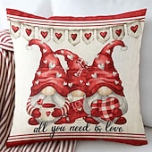 Wedding Heart Gnomes Decorative Toss Pillows Cover 1PC Soft Square Cushion Case Pillowcase for Bedroom Livingroom Sofa Couch Chair 44