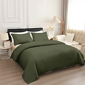 cheap Duvet Cover Sets-Duvet Cover Queen Size 3 Piece Queen Duvet Cover Set, Soft Double Brushed Queen Size Duvet Covers with Zipper Closure, 1 Duvet Cover and 2 Pillow Shams