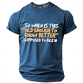 billige Morsomme T-skjorter for menn-Herre Morsom T skjorte Kortermet T skjorte 3D-utskrift Crew-hals Skjorte Mote Daglig Gate Daglig Svart Blå Grønn Sommer Vår Klær S M L XL XXL XXXL