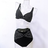 voordelige Surf Tankini's en Bikinis-Dames Tankini Tweedelig zwempak Open achterkant Zwemkleding Plek Zwemkleding Zwart Ademend Sneldrogend Lichtgewicht Mouwloos - Zwemmen Surfen Strand Zomer Lente Grote maten