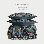 baratos 100% algodão-conjunto de capa de edredom botânica profunda - inclui capa de edredom e fronhas - design rico inspirado em plantas - tecido macio e confortável - perfeito para decoração elegante de quarto