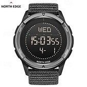 cheap Digital Watches-NORTH EDGE Men Digital Watch Outdoor Sports Compass Stopwatch Alarm Clock Date Nylon Strap Watch