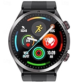 abordables Relojes inteligentes-Reloj inteligente tipo bolsa de aire monitoreo de presión arterial ECG monitor de temperatura podómetro Android e iOS impermeable