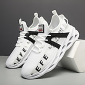 economico Scarpe da Corsa per Uomini-Per uomo Sneakers Tessitura Volante Confortevole Antiscivolo Mocassino Nero Bianco Giallo