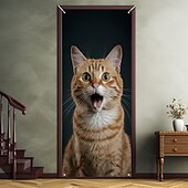 cheap Door Covers-Cute Cats Door Decorations Door Covers Animal Hide and Seek Door Tapestry Door Curtain Decoration Backdrop Indoor/Outdoor Door Banner for Front Door Farmhouse Peekaboo