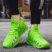 economico Scarpe da Corsa per Uomini-Per uomo Sneakers Tessitura Volante Confortevole Antiscivolo Mocassino Nero Bianco Giallo