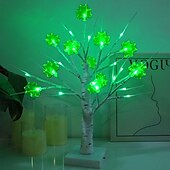 cheap Decorative Lights-St. Patrick&#039;s Day Clover Decorative Night Light 45CM 13 LEDs  - USB/Battery Dual Powered with 8-Function Remote Control for Indoor Party Atmosphere Decoration 1pc