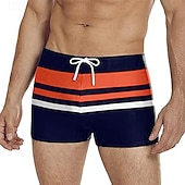 billiga Herrarnas simshorts-Herr Badshorts Badkläder Underdelar Snörning Simmning Surfing Strand Vattensport Rand Lappverk Sommar Vår