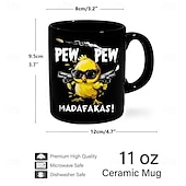 Недорогие Кружки и чашки-кружка для кофе черная керамическая кружка с забавным дизайном в виде цыпленка 12 унций/330 мл идеальный подарок для друзей и коллег по работе с любителями юмора