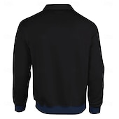 economico Polo da rugby da uomo-Per uomo A righe Polo da rugby Polo a maglia intrecciata Manica Lunga Magliette polo Camicie con Colletto Casual All&#039;aperto Athleisure Stampa 3D Primavera Autunno Inverno Nero Blu Marrone