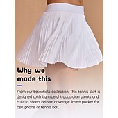 זול בגדי גולף נשים-טניס skort 13 אינץ&#039; קפלים טניס פיקקלבול skort