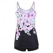 economico Surfing Tankinis &amp; Bikinis-Per donna Tankini Costume da bagno a due pezzi Costumi da bagno Costumi da bagno Nero Blu Traspirante Asciugatura rapida Leggero Senza maniche - Nuoto Surf Spiaggia Estate Primavera Plus Size