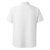 economico camicie casual da uomo-Per uomo Camicia Camicia estiva Maglietta informale Camicia con bottoni Bianco Blu Manica corta Liscio Colletto Da mare Giornaliero Abbigliamento Di tendenza Informale Comodo