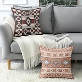 abordables Style Vintage-Housse de coussin décoratif vintage sud-ouest 1PC coussin carré en doux pour canapé housse de coussin pour chambre salon chaise