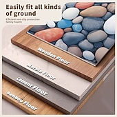 baratos Tapetes e Esteiras-Banheiro Tapetes Anti-Derrapantes Inovador Tapete absorvente do banheiro Poliéster Antiderrapante