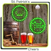 cheap Decorative Lights-St. Patrick&#039;s Day Decorative Window Light - Battery Powered Suction Cup Hanging Light for Irish Festival Decoration 1pc