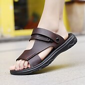 economico Infradito da Vacanza-sandali da uomo con cinturino regolabile marrone – calzature casual e comode per l&#039;estate e le vacanze