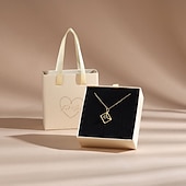 baratos Para mulheres-Colar de Projeção de Foto Personalizado - O Melhor Presente para Mãe – Pingente em Forma de Envelope com Pedra de Projeção Preta Presente Perfeito de Casamento ou Ocasião Especial