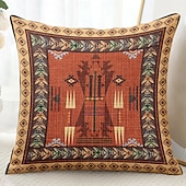 abordables Style Vintage-Housse de coussin décoratif vintage sud-ouest 1PC coussin carré en doux pour canapé housse de coussin pour chambre salon chaise
