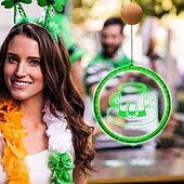 cheap Decorative Lights-St. Patrick&#039;s Day Decorative Window Light - Battery Powered Suction Cup Hanging Light for Irish Festival Decoration 1pc