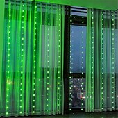 abordables Guirlandes lumineuses à piles-Rideau lumineux à LED en forme de trèfle pour la Saint-Patrick - Guirlande lumineuse en fil de cuir 100 LED/300 LED avec télécommande, éclairage décoratif USB pour fêtes de festival, salon et