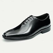 economico Scarpe Eleganti Classiche-scarpe oxford da uomo in pelle verniciata di vacchetta di prima qualità - calzature eleganti da lavoro con finitura lucida ed elegante, ideali per matrimoni, ufficio e occasioni formali