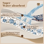 baratos Tapetes e Esteiras-Banheiro Tapetes Anti-Derrapantes Inovador Tapete absorvente do banheiro Poliéster Antiderrapante