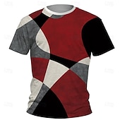 billiga Pojkens 3D Vision &amp; Geometri-Pojkar 3D Grafisk T-shirt Kortärmad Sommar Vår Mode Grundläggande Barn 4-12 år Rund hals Utomhus Ledigt Dagligen Normal