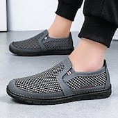 levne Pánské tenisky-pánské nazouváky pro volný čas se vzorem houndstooth - prodyšné lehké mokasíny pro každodenní nošení a cestování