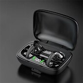 abordables Écouteurs Bluetooth sans fil-Casque Bluetooth 5.3 de sport avec annulation de bruit écouteurs gaming sans fil écouteurs stéréo non intra-auriculaires affichage LED de l&#039;état de la batterie étui de chargement pour smartphone