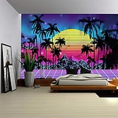 Χαμηλού Κόστους Ταπισερί Ωκεανικής Παραλίας-Καλοκαιρινές Φοινικιές Κρεμαστή Ταπισερί Τέχνης Τοίχου Μεγάλη Ταπισερί Μωσαϊκό Διακόσμηση Φωτογραφίας Φόντο Κουβέρτα Κουρτίνα Σπίτι Υπνοδωμάτιο Σαλονάκι Διακόσμηση