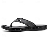 preiswerte Kleidungs-Sandalen-Braune Casual Flip Flops für Herren mit strukturiertem Fußbett und verstellbarem Riemen – bequeme Outdoor-Sandalen für Sommer und Strand