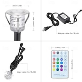cheap Ground Lights-Recessed LED Deck Light 16 RGB Colors/4 Lighting Modes Timing RF Remote Control IP67 Waterproof LED in Ground Lights for Outdoor Yard Garden Stair Patio Pool Deck Kitchen 10Pack