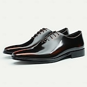 economico Scarpe Eleganti Classiche-scarpe oxford da uomo in pelle verniciata di vacchetta di prima qualità - calzature eleganti da lavoro con finitura lucida ed elegante, ideali per matrimoni, ufficio e occasioni formali