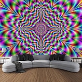 cheap Trippy Tapestries-3D Vortex Hanging Tapestry Dazzling Optical Illusion Wall Art Large Tapestry Mural Decor Photograph Backdrop Blanket Curtain Home Bedroom Living Room Decoration