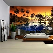 Χαμηλού Κόστους Ταπισερί Ωκεανικής Παραλίας-Καλοκαιρινές Φοινικιές Κρεμαστή Ταπισερί Τέχνης Τοίχου Μεγάλη Ταπισερί Μωσαϊκό Διακόσμηση Φωτογραφίας Φόντο Κουβέρτα Κουρτίνα Σπίτι Υπνοδωμάτιο Σαλονάκι Διακόσμηση