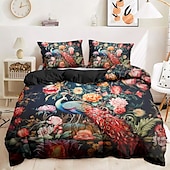 cheap 100% Cotton-Medieval Animals Pattern Duvet Cover Set Set Soft 3-Piece Luxury Cotton Bedding Set Home Decor Gift King Queen Duvet Cover