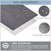 お買い得  ソファカバー-100%防水ソファクッションカバー、ストレッチ交換用ソファシートクッションカバー、無地チェアクッションスリップカバー、洗濯可能、屋外パティオガーデン芝生ヤードに最適