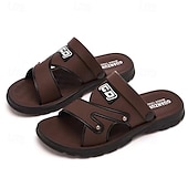 billige Uformelle sandaler-menns uformelle sandaler med åpen tå - komfortable justerbare stropper med sklisikker såle for sommerstrand- og utendørsbruk