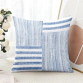 baratos Estilo Vintage-tiras decorativas almofadas capa 1pc macio quadrado sofá almofada caso fronha para quarto sala de estar sofá cadeira rosa azul cinza