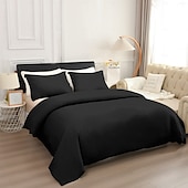 cheap Duvet Cover Sets-Duvet Cover Queen Size 3 Piece Queen Duvet Cover Set, Soft Double Brushed Queen Size Duvet Covers with Zipper Closure, 1 Duvet Cover and 2 Pillow Shams