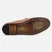 cheap Premium Leather Loafers-Men's Premium Cowhide Embossed Leather Loafers - Stylish Textured Design for Casual and Formal Occasions