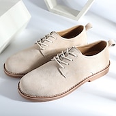 abordables Semi-formel-chaussures à lacets en daim marron clair pour hommes – chaussures décontractées confortables pour un usage quotidien et des occasions décontractées élégantes