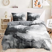 economico 100% cotone-Set copripiumino in cotone 100% set modello in marmo set copripiumino set biancheria da letto morbido set biancheria da letto di lusso 2/3 pezzi decorazioni per la casa regalo copripiumino re regina
