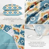 cheap 100% Cotton-Geometric Pattern Duvet Cover Set Set Soft 3-Piece Luxury Cotton Bedding Set Home Decor Gift Twin Full King Queen Size Duvet Cover