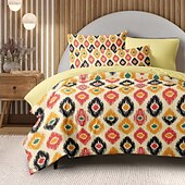 cheap 100% Cotton-Geometric Pattern Duvet Cover Set Set Soft 3-Piece Luxury Cotton Bedding Set Home Decor Gift Twin Full King Queen Size Duvet Cover